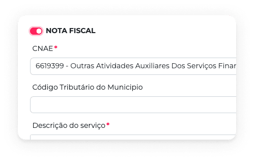 Emita nota fiscal de serviço (NFSe) de forma integrada as cobranças